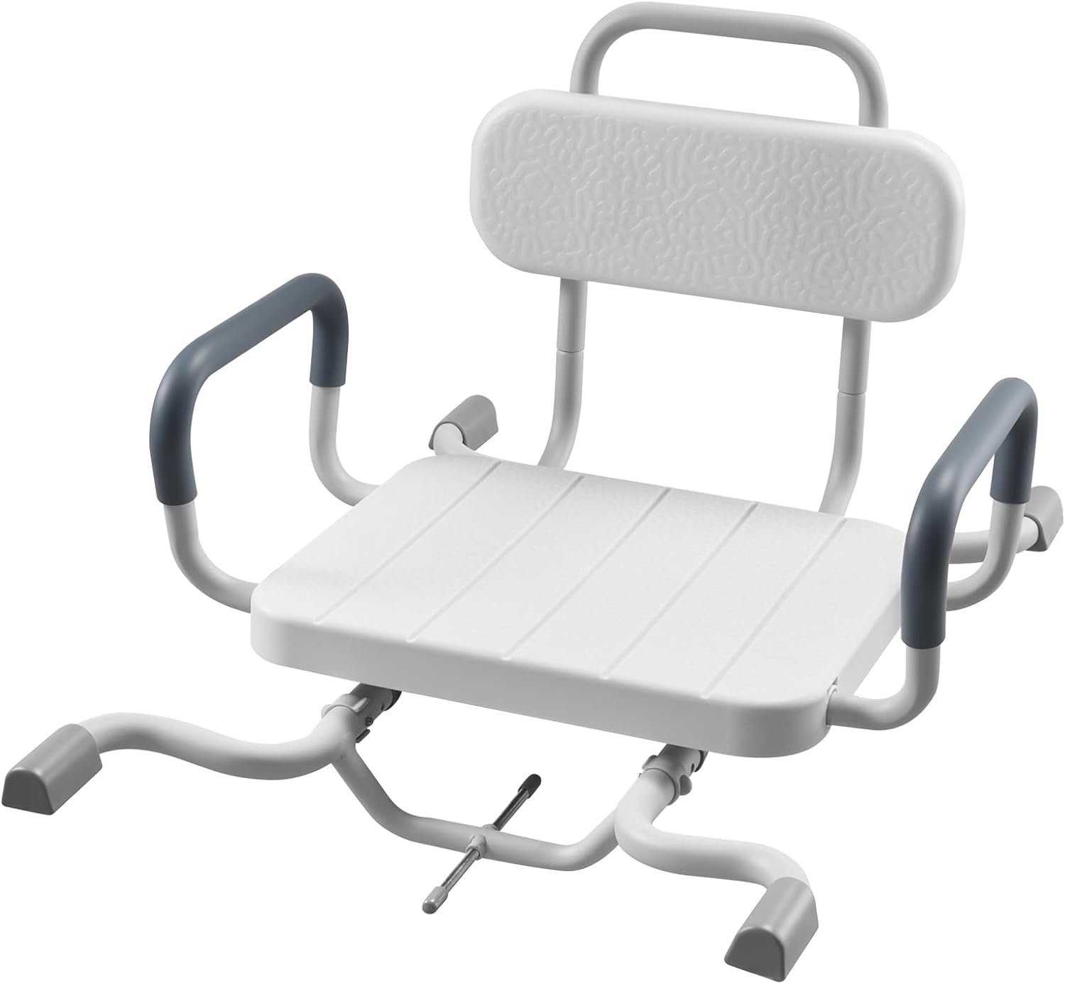 VEVOR Store VEVOR Swivel Shower Chair with Armrests & Backrest, Up to 100 kg Load Capacity, Bathtub Swivel Seat for Shower Cubicle, Adjustable Bath Seat for Seniors and Disabled People