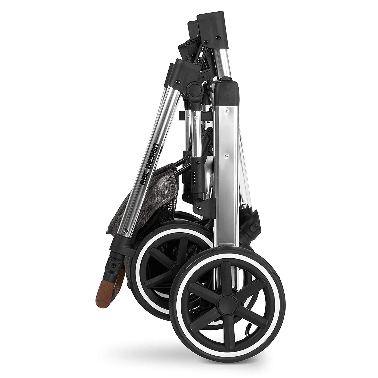 ABC Design Salsa 4 Pram / Pushchair / Pushchair / 3-in-1 Set / ABC Tulip Baby Seat with Adaptor Asphalt