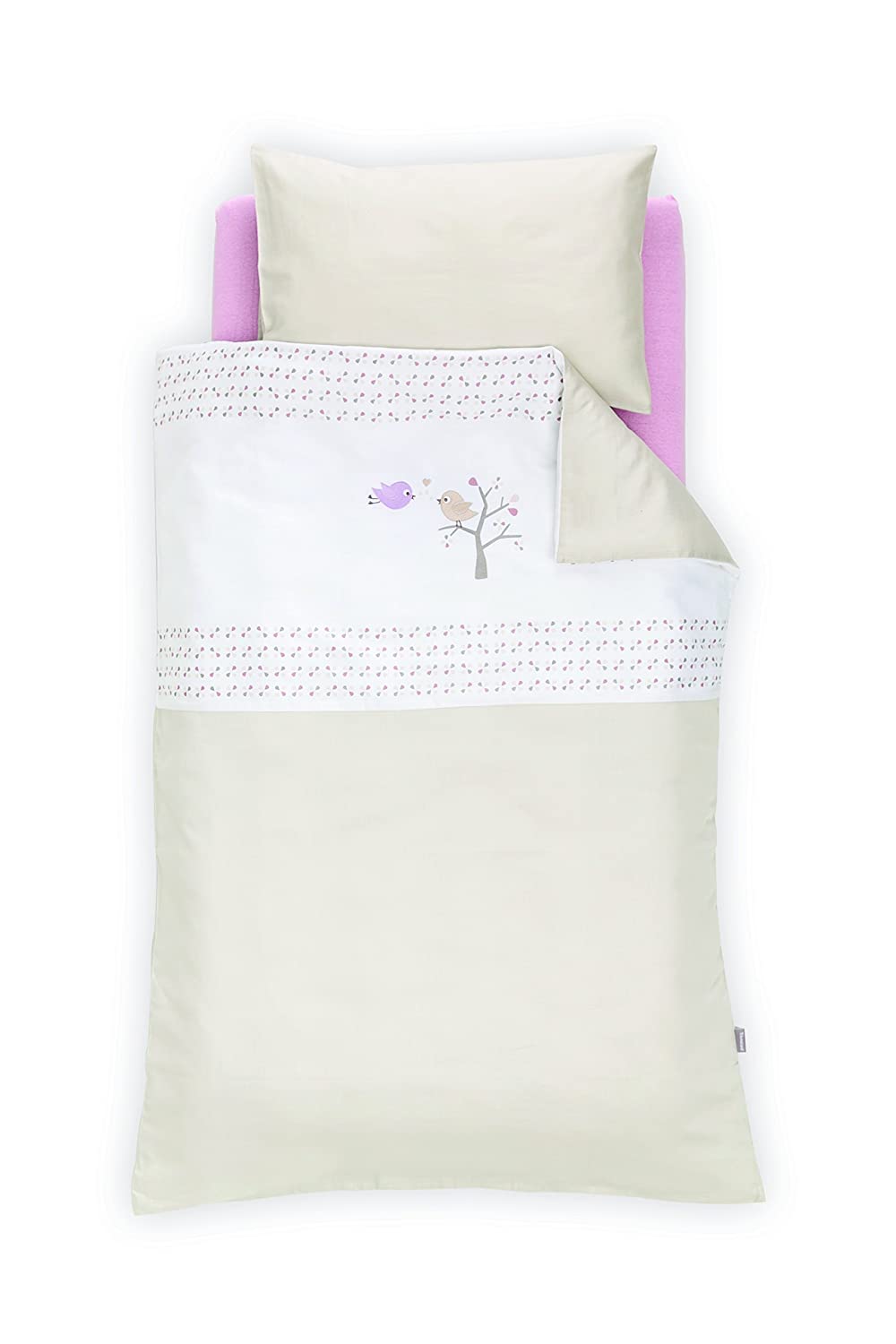 Traeumeland Träumeland TT16602 Happy Birds Bed Linen 100 x 135 cm Beige