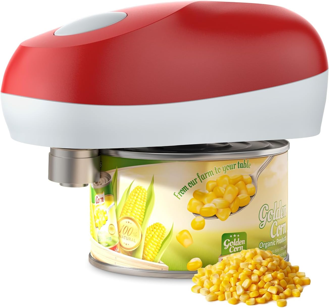 Electric Can Opener Automatic with One-Touch Operation - Safe Cut for All Cans, Smooth Edge & Easy to Clean Ideal as a Gift for Seniors, Parents & Chefs