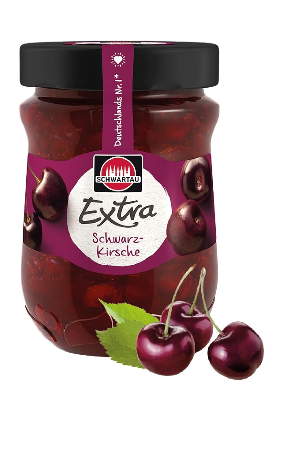 Schwartau Extra Jam Black Cherry, 340g