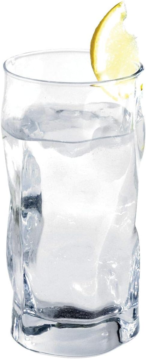 Bormioli Rocco 340360 Sorgente Long Drink Glass, 450 ml, Glass, Transparent, Pack of 6
