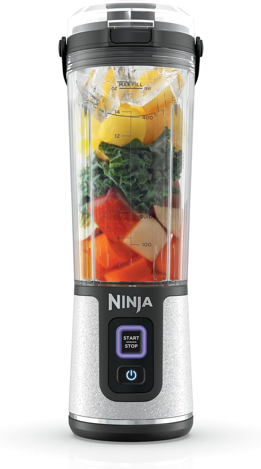 Ninja Blast Portable Blender, Cordless 530ml Jar, Personal Blender for Shakes and Smoothies, BPA Free, Leak-proof Lid and Drinking Spout, USB-C Rechargeable, Dishwasher Safe Parts