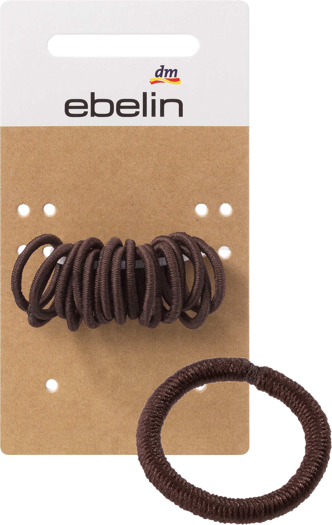 ebelin Hair Ties Mini Brown, 18 Pcs