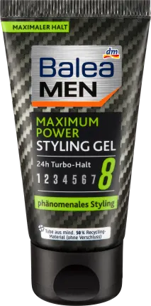 Balea MEN Maximum Power Styling Gel Travel Size, 30ml