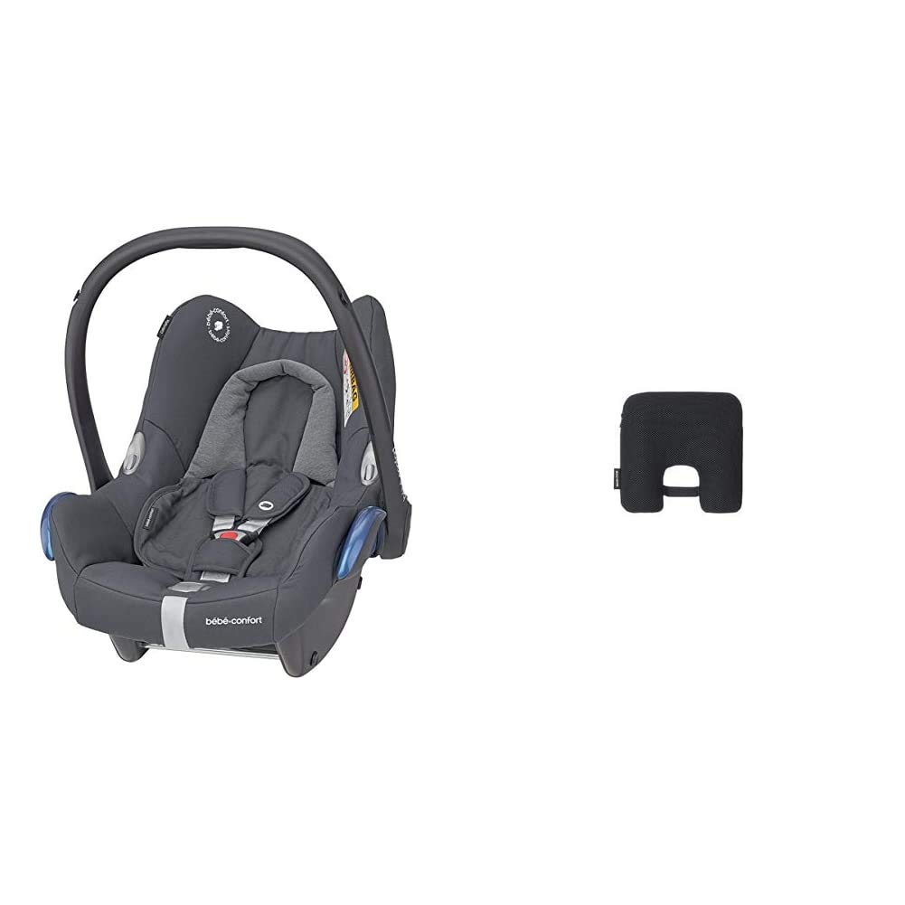 Maxi-Cosi CabrioFix Baby Car Seat, Group 0+ (0-13 kg), Usable up to 12 Months, Suitable for FamilyFix-Isofix Base Station, Essential Graphite (Grey) + Maxi-Cosi e-Safety