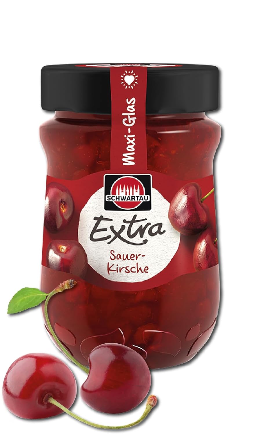 Schwartau Extra Sour Cherry, Jam, Family Size, 600 g Maxi