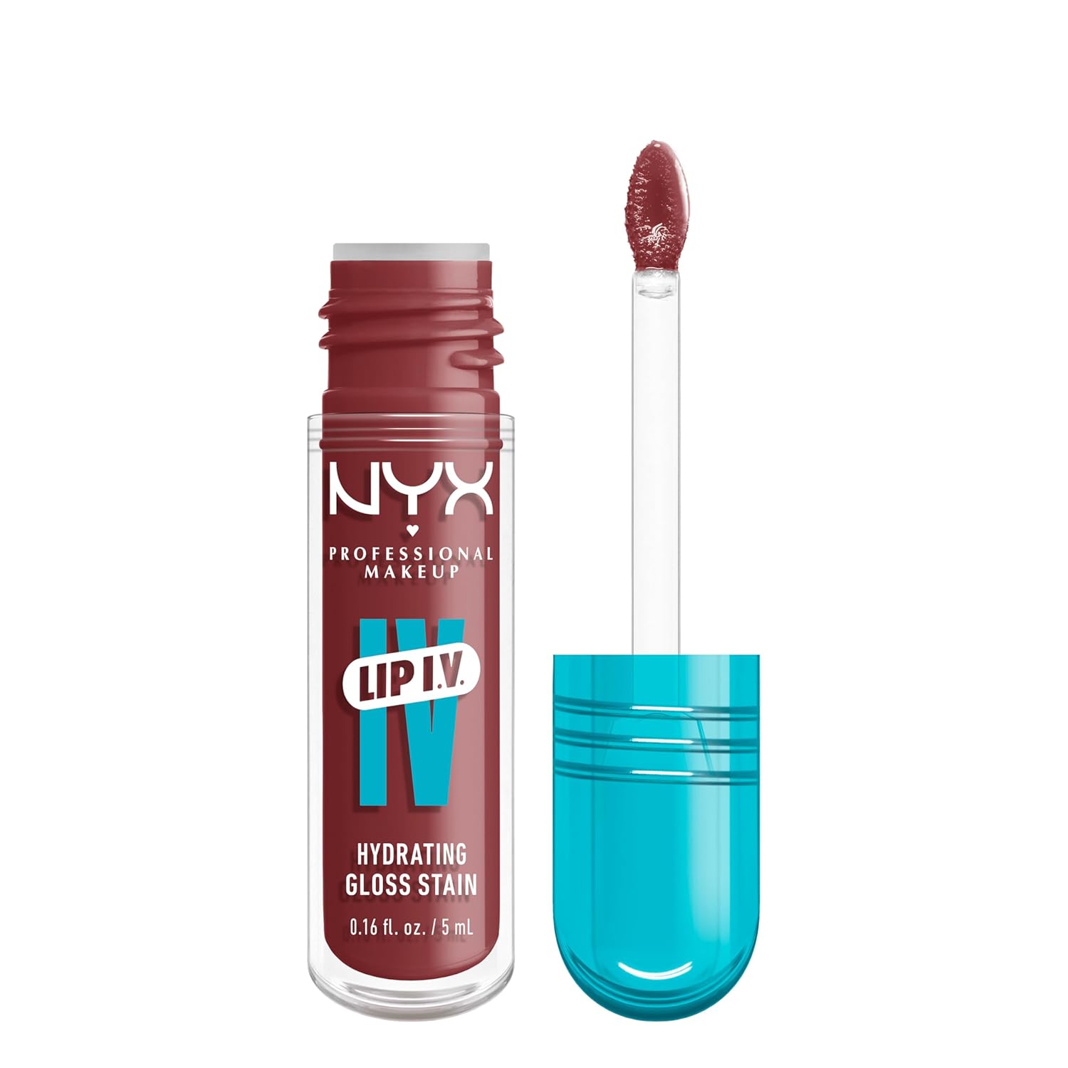 NYX Professional Makeup Moisturizing Lip Gloss and Lip Stain, Up to 12 Hours Care, Lip IV Hydrating Gloss Stain, Colour: Hydra-Honey