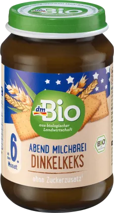 dmBio Evening porridge milk spelled biscuit, 190 g