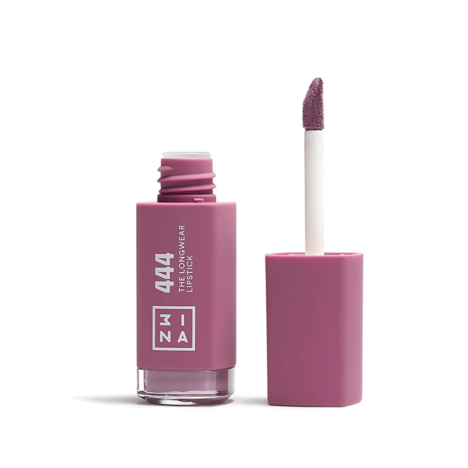 3INA MAKEUP - Vegan - Cruelty Free - The Longwear Lipstick 444 - Lilac - 12H Long-Lasting Lipstick - Highly Pigmented Matte Lipstick - Moisturising Formula with Hyaluronic Acid, ‎lilac