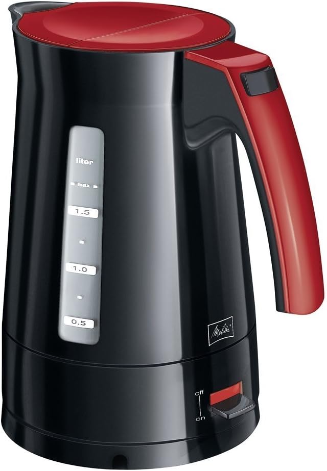 Melitta Enjoy Aqua Water Kettle, Red/Black