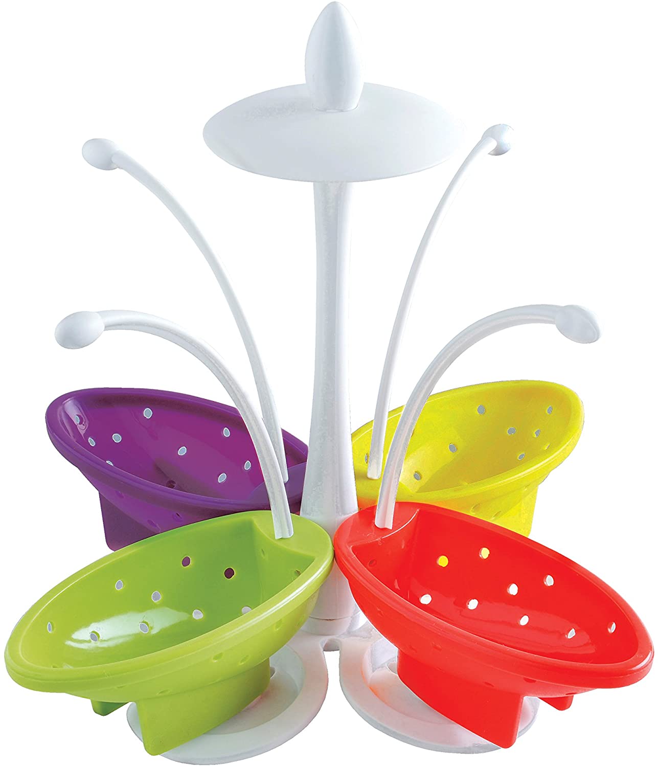 Mastrad F65421 4 Egg Poacher Carrousel, Assorted Colours