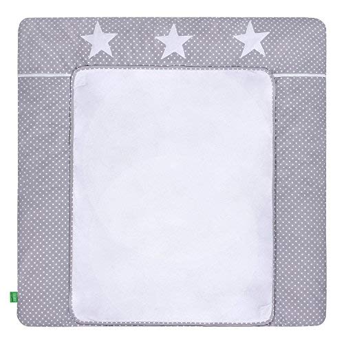 Lulando Changing Mat with 2 Removable Waterproof Covers - Outer Material 100% Cotton - Suitable for the IKEA Malm or Hemnes Units