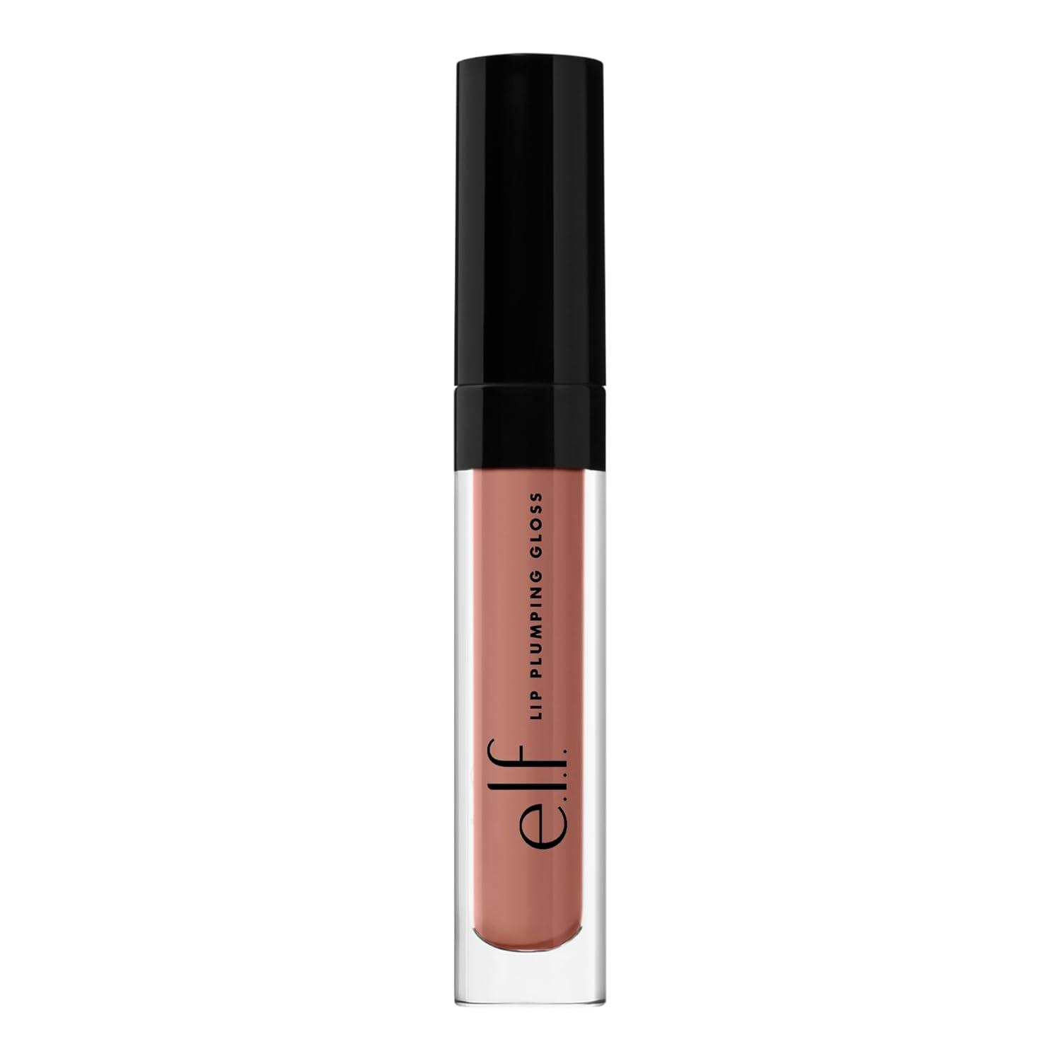 e.l.f. eleven. Lip Plumping Gloss, High Gloss Liquid Lip Color, Provides Fuller Lips and a Fuller Pout, Moisturising Formula, Vegan & Cruethy Free, Mocha Twist, 2.7 ml