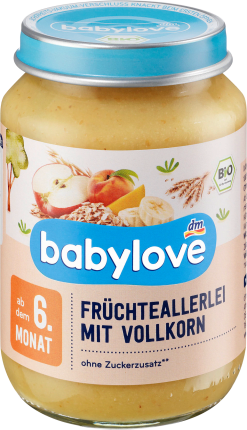babylove Fruit and cereal fruitsallerelei with whole grains from the 6th month, 190 g