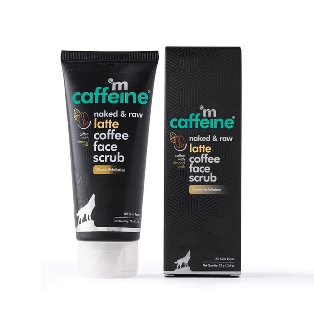 WERPOWER mCaffeine Gentle Exfoliating Latte Coffee Face Scrub - With Shea Butter, For Moisturising Dull-Dry Skin - 2.6 oz