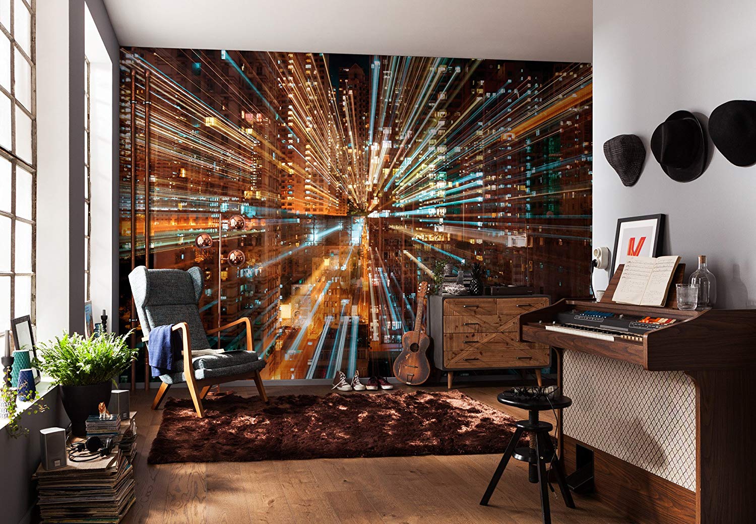 Komar Fusion Wallpaper, Brown