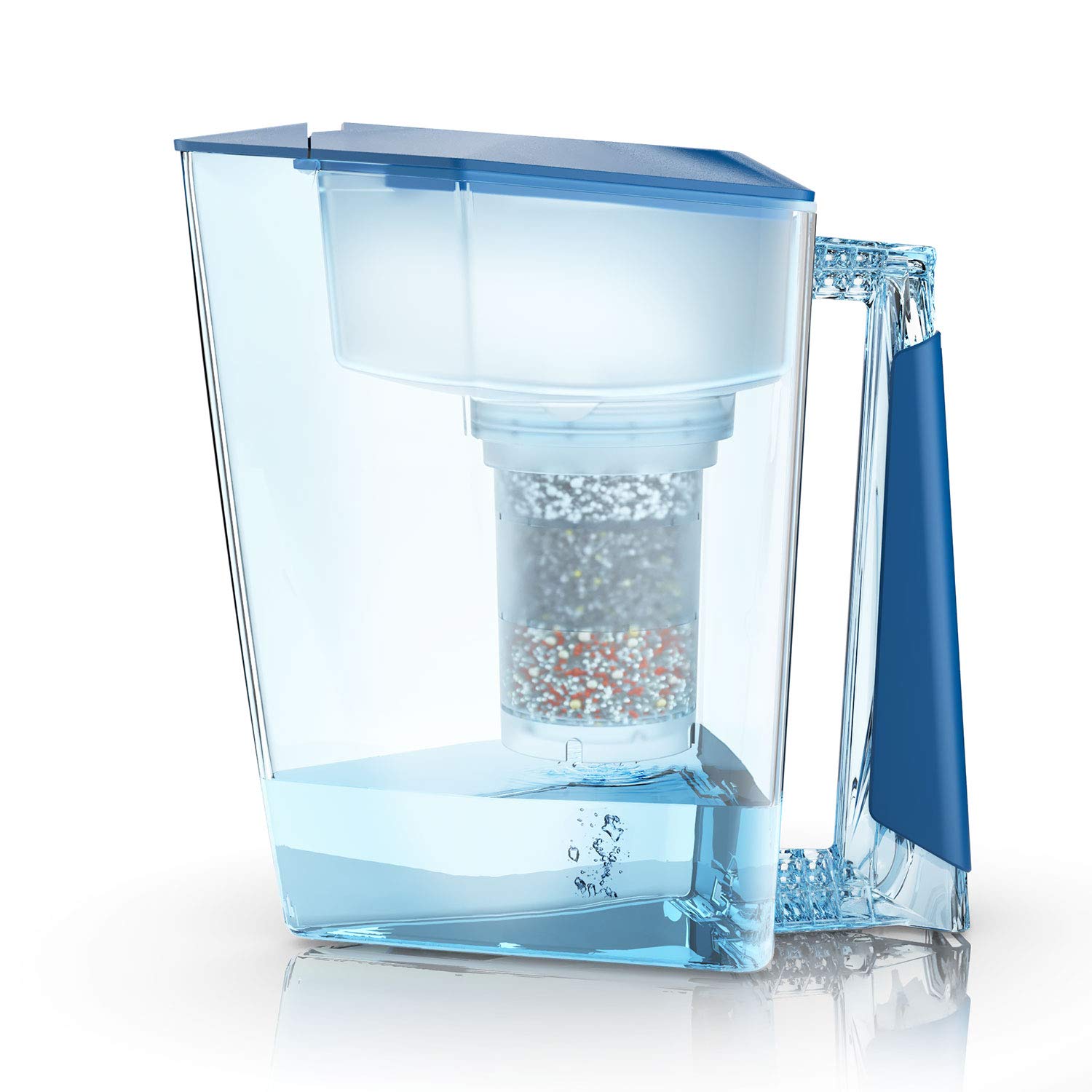 Water Filter Premium Organic Made in Germany Including 1 Drinking Water Jug + 1 Filter Cartridge and Filter Pad (for 3 Months) – Light Blue, Drinking Water Filter + Filter Jug