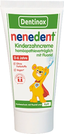Nenedent Toothpaste children with fluoride, homeopathy compatible, 0-6 years, 50 ml