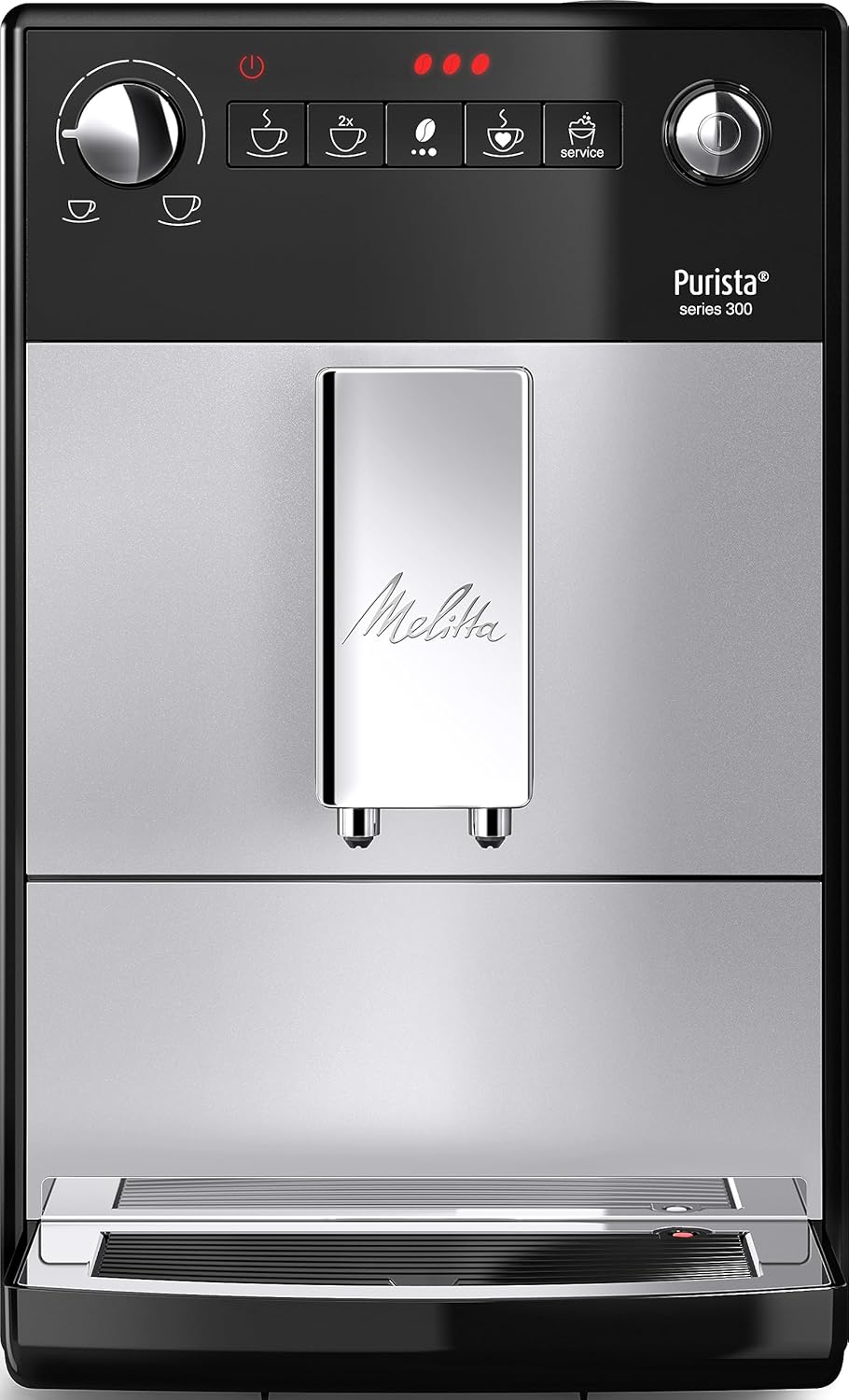 Melitta Purista F 230-102 Fully Automatic Coffee Machine with Whisper-Quiet Cone Grinder, Coffee machine, Silver