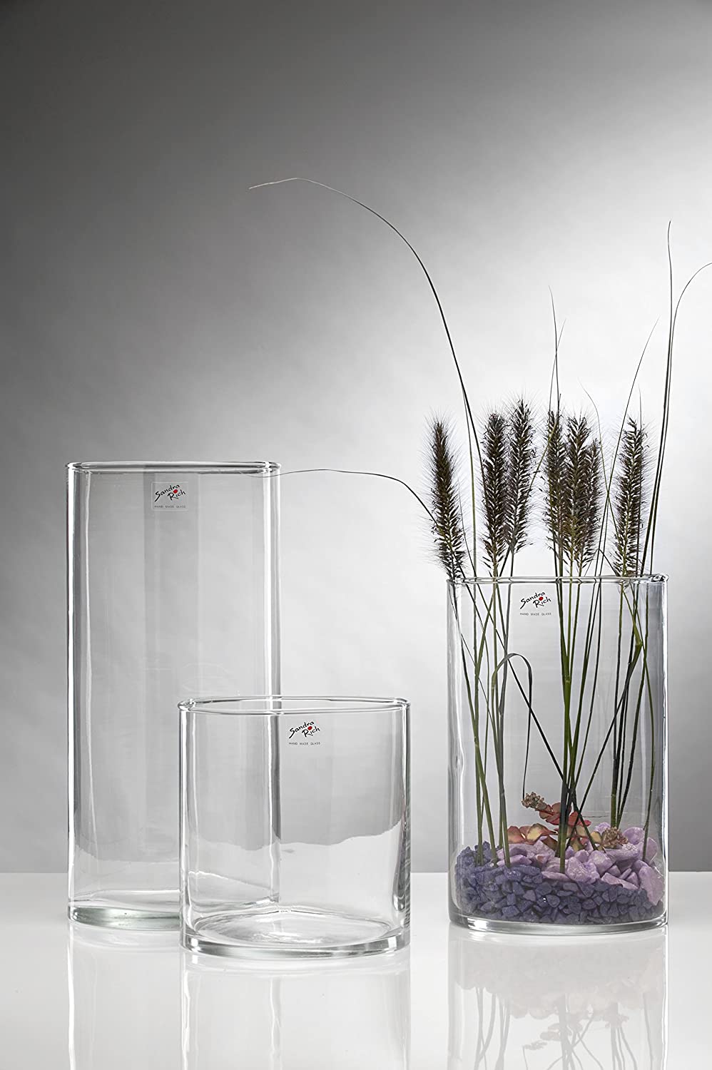 Sandra Rich glass vase CYLI cylinder 20cm