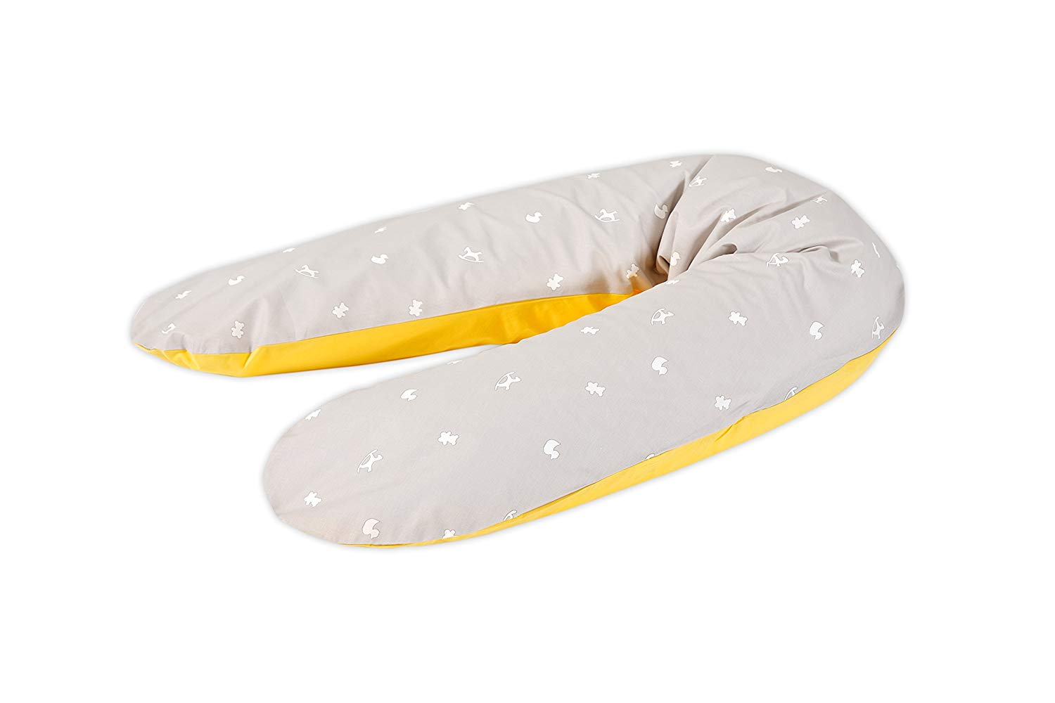 Traeumeland Träumeland T040508 Breastfeeding and pregnancy pillow/Design 11) with Low-Noise EPS Polystyrene Bead Filling/100% Cotton, Size 190 cm