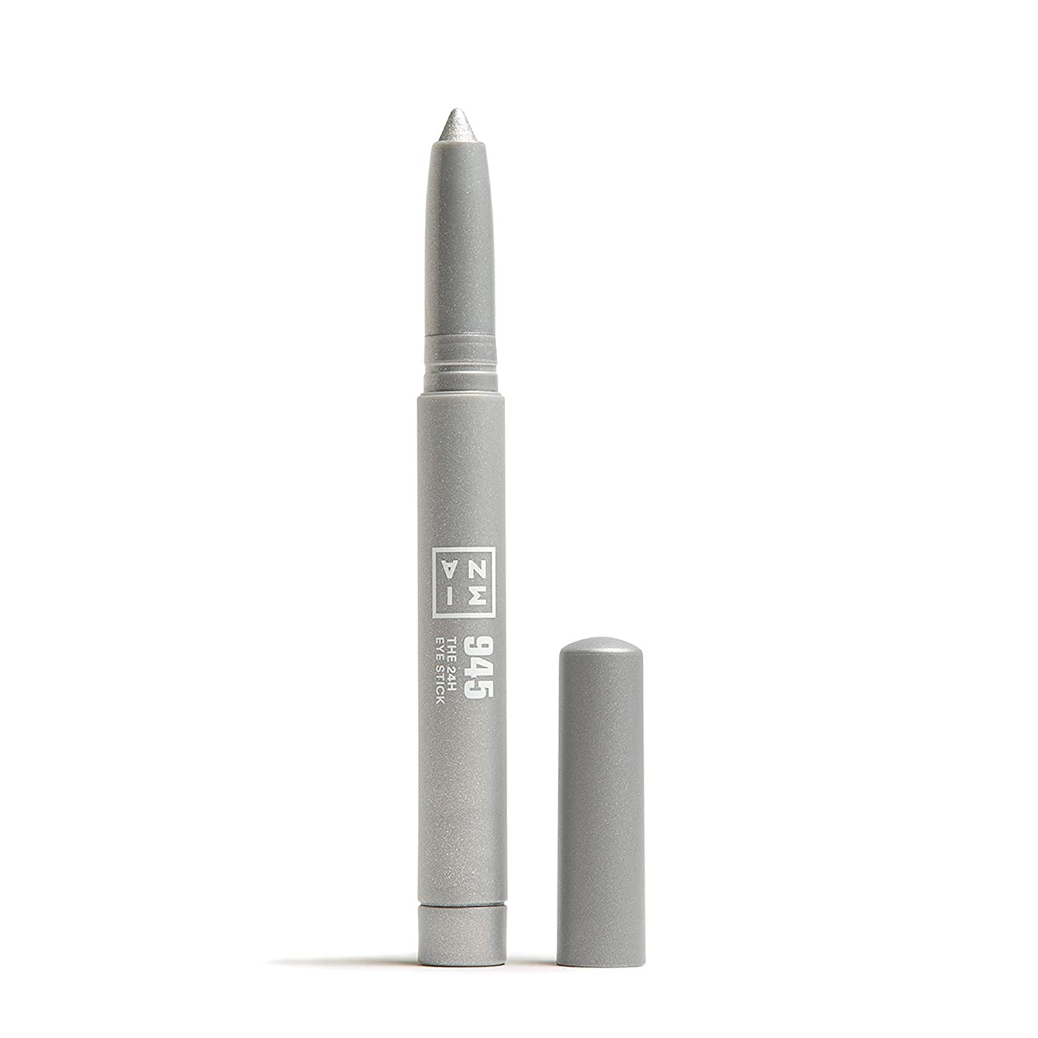 3INA MAKEUP - Vegan - Cruelty Free - The 24H Eye Stick 945 - Grey - 24H Waterproof Formula - Creamy Texture - Eyeshadow Pen - Highly Pigmented - Quick Drying - Matte Shimmer Metalic, ‎gray