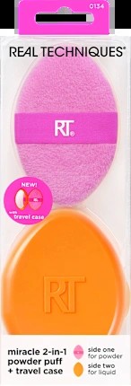 Real Techniques Make-up sponge Miracle 2in1 Powder Puff & Case, 1 pc
