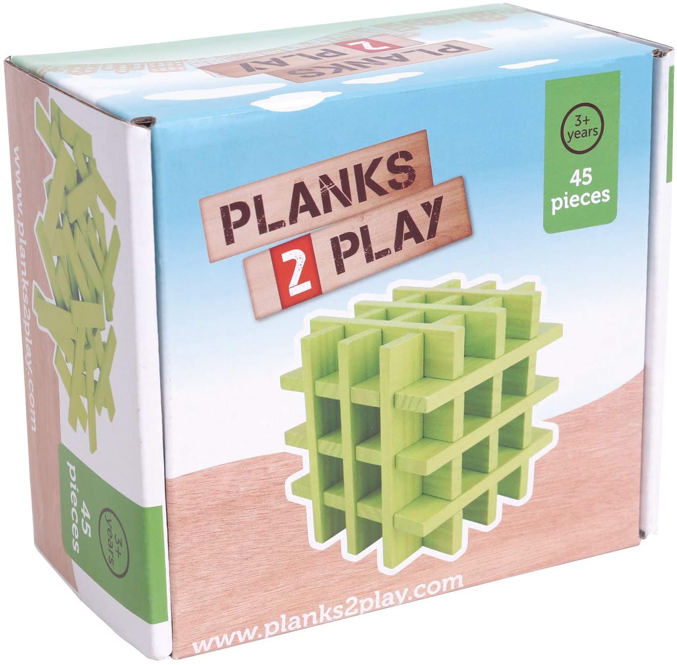 New Classic Toys Planks 2 Play - 45 Planks - Green