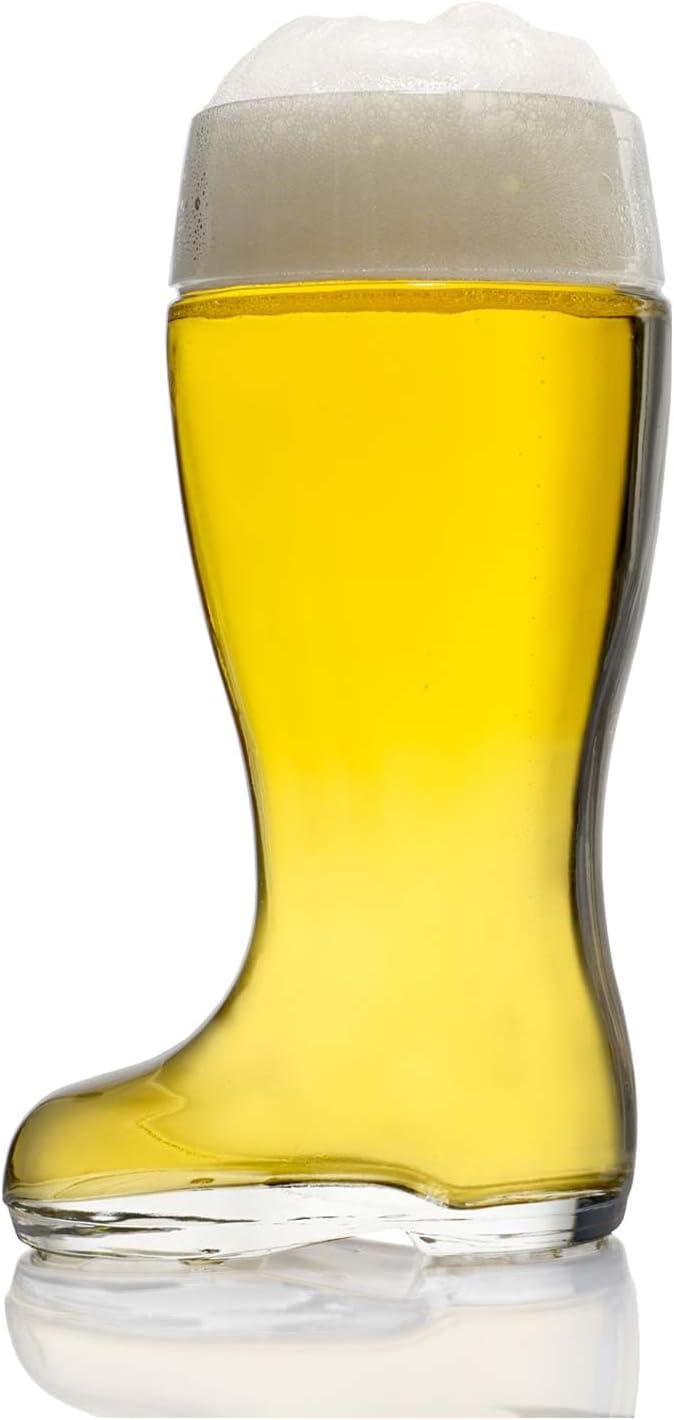 Stölzle Lausitz Store Stölzle Lausitz Beer Boots 1 Litre I Set of 3 I Elegant Beer Glasses I Dishwasher Safe I Elegant Lead-Free Crystal Glass I Very Shatter-resistant I High-Quality Glasses I Boot Glass