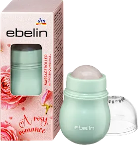 ebelin Facial massage roller with rose quartz ball, 1 piece
