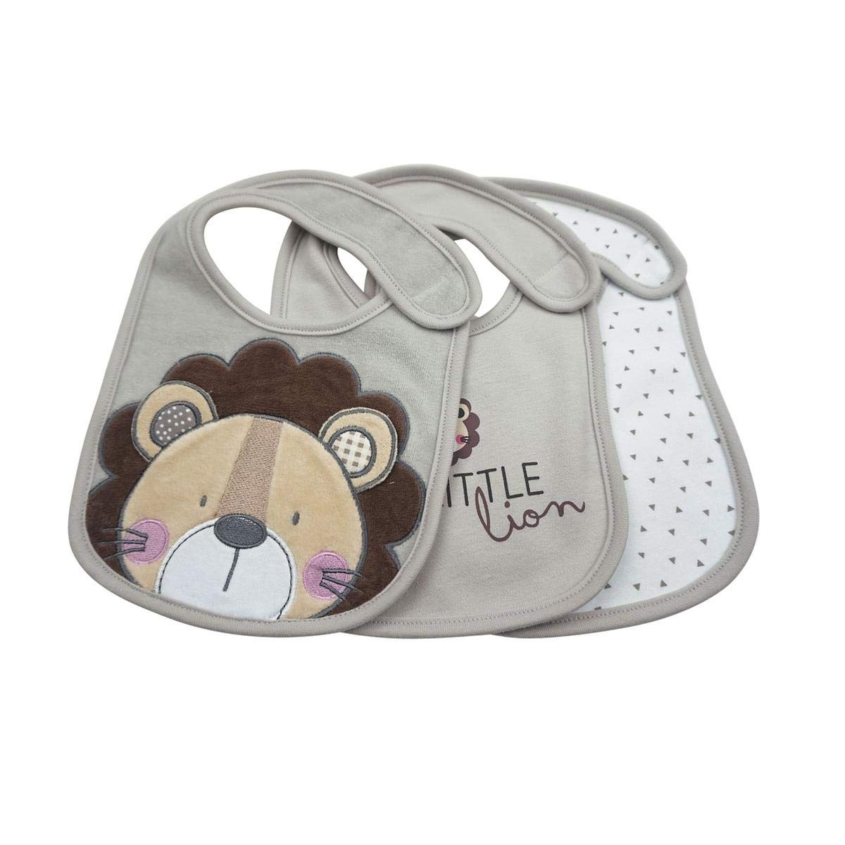 Olmitos Lion bib, 1 bib, 80% cotton, 20% polyester, 2 bibs, 100% cotton