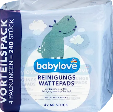 Cleaning cotton pads (4 x 60 pcs), 240 pcs