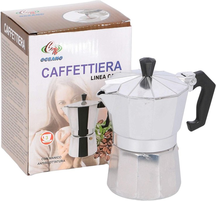 Oceano aluminum espresso maker for 3 cups