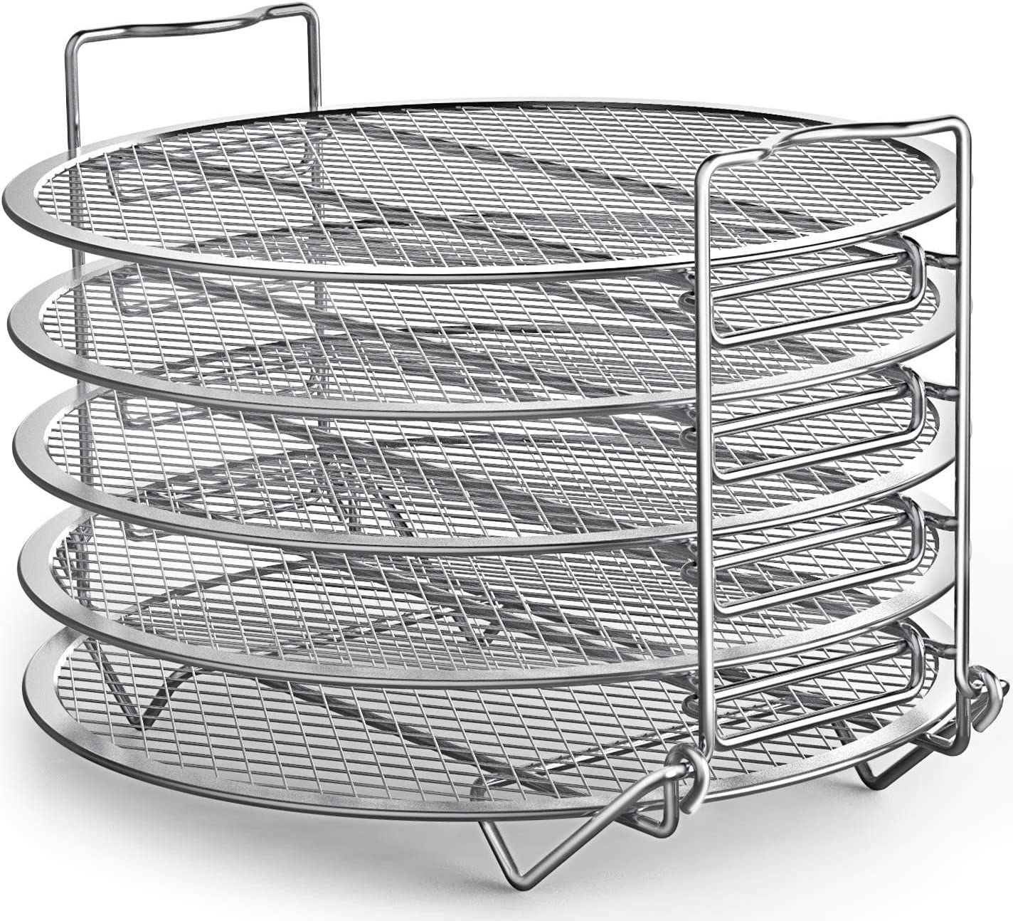 WMF Küchenminis Dehydrator Stainless Steel with 5 Inserts, 30-70°C, 24-Hour Timer, Fruit Dryer, Dehydrator, 2 Boxes, Cereal Bar Shape, BPA-Free