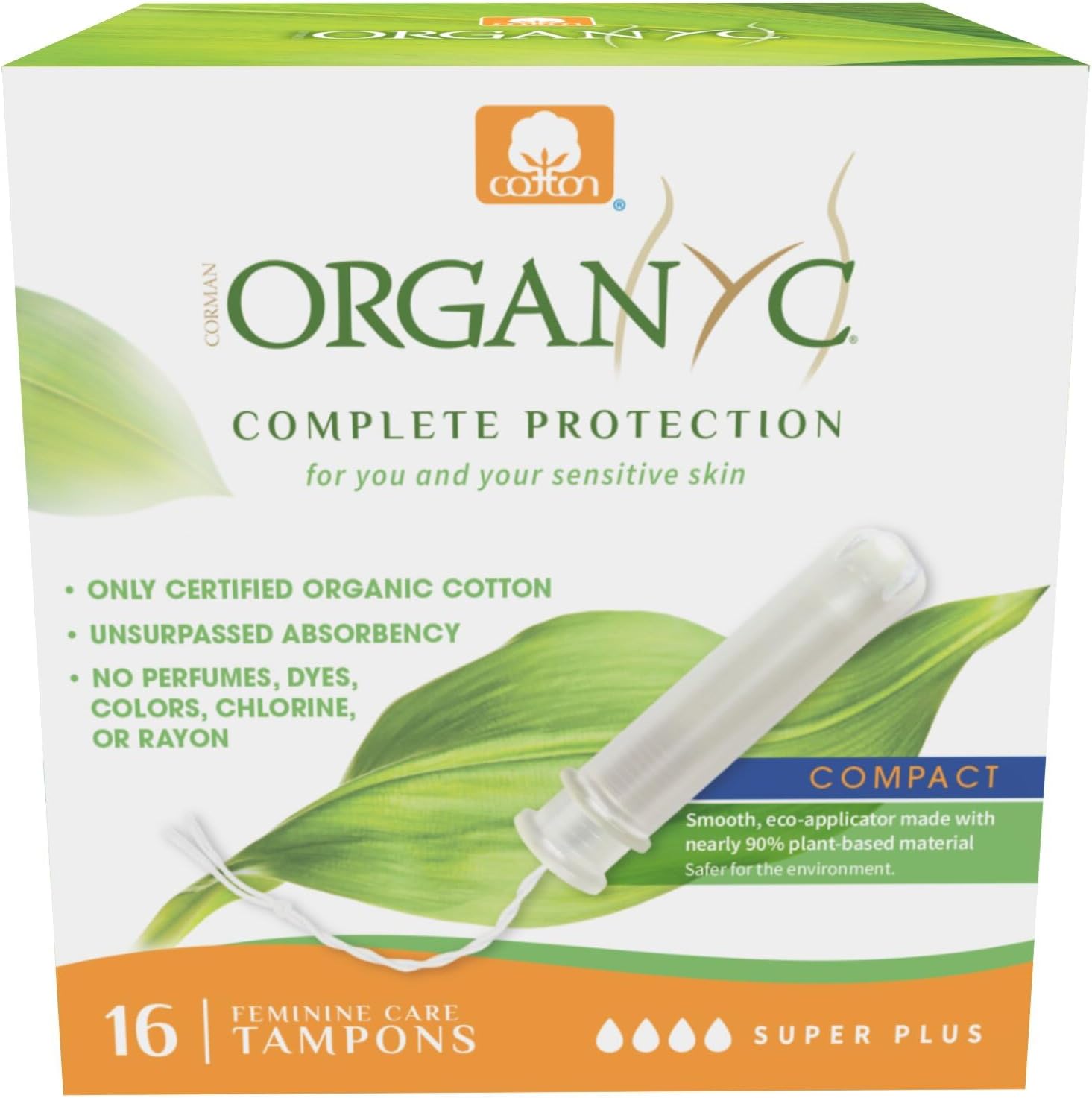 Organ(y)c Compact Super Plus Applicator Tampons