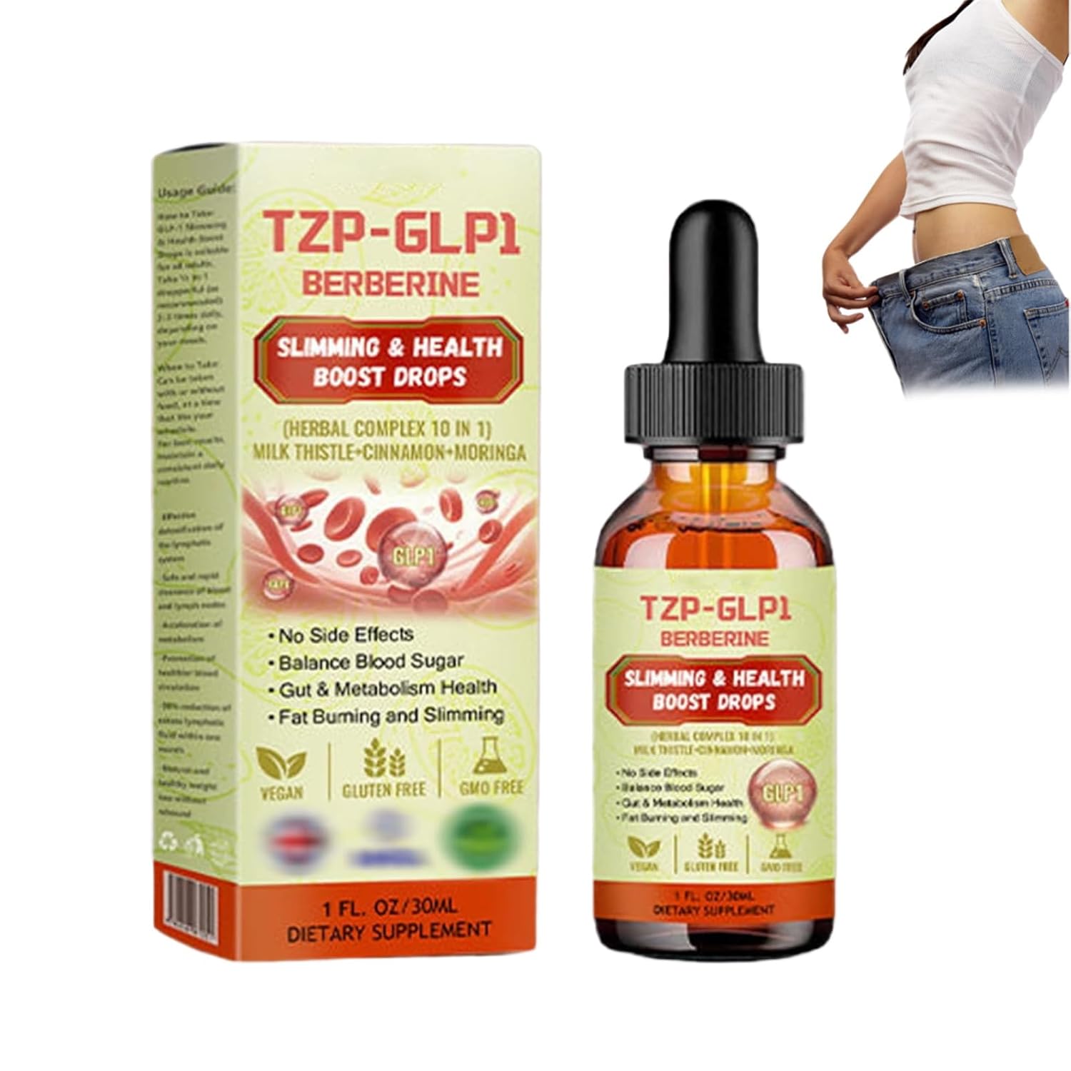 Generic TODAHOF TZP-GLP1 Boost Drops, Glp-1 Moringa & Health Boost Drops, Natural Plant Extract Concentrate for All Body Types (1 Piece)