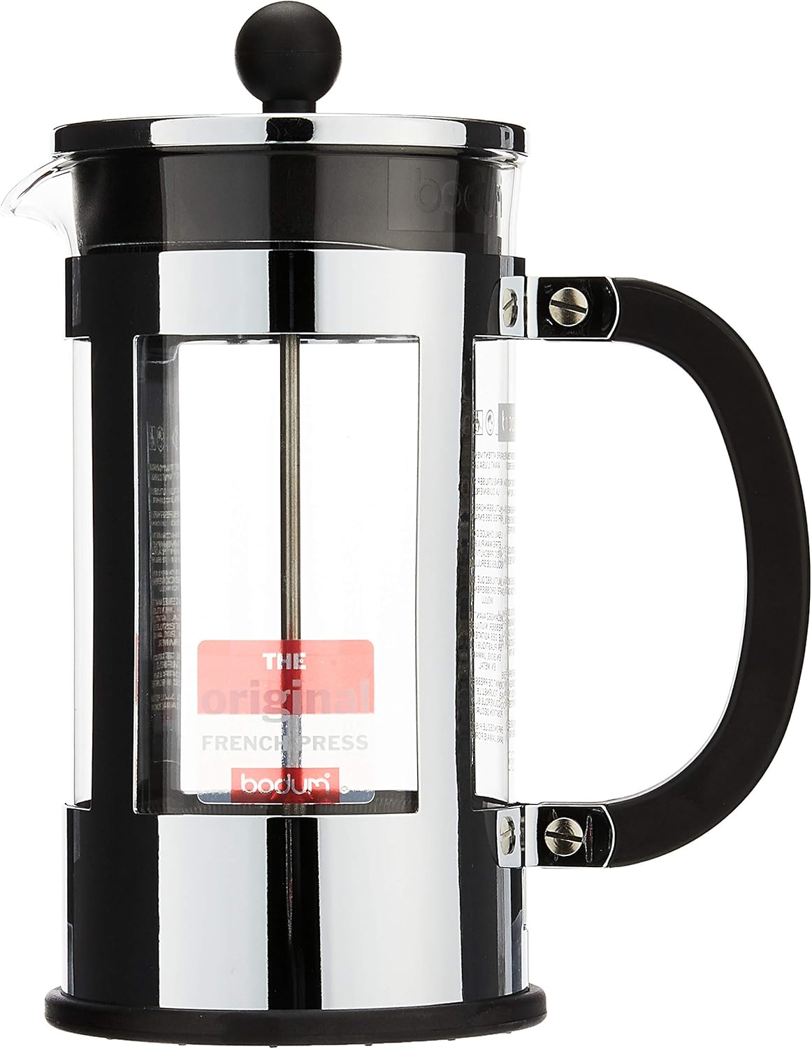 BODUM Kenya 8 Cup French Press Coffee Maker, Chrome, 1.0 l, 34 oz