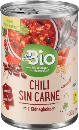 dmBio Eintopf, Chili sin Carne, vegan, 400 g