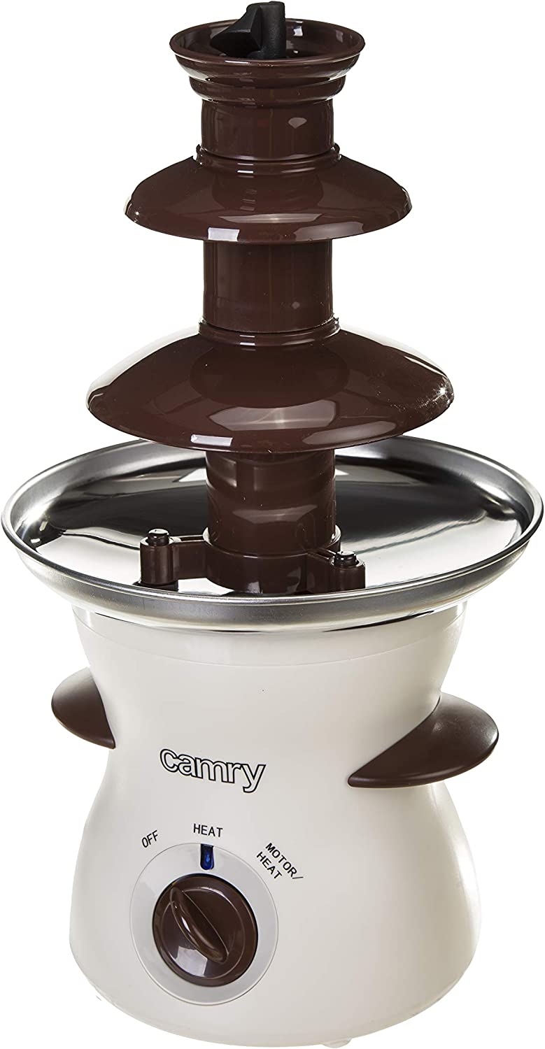 Jung Young Camry CR4457 Chocolate Fountain with Melting Function 0.5 L, 3 Levels, 80 W, Chocolate Fountain for Home, Flow Function & Keep Warm Function, Chocolate Fondue, Chocolate Fondue