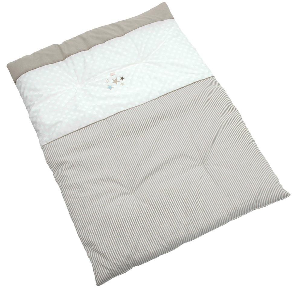 Unbekannt Be Be ́s Collection Crawling Blanket 100 x 135 cm Glitter Stars Ecru