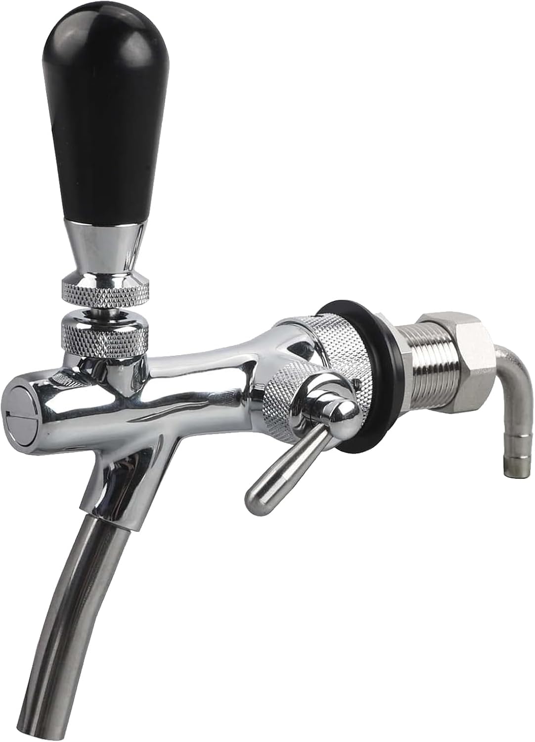 WOOLUCK Beer Tap Adjustable G5/8, Adjustable Beer Tap, Thread Beer Tap, Chrome Barrel Beer Tap for Home, Bar, Restaurants