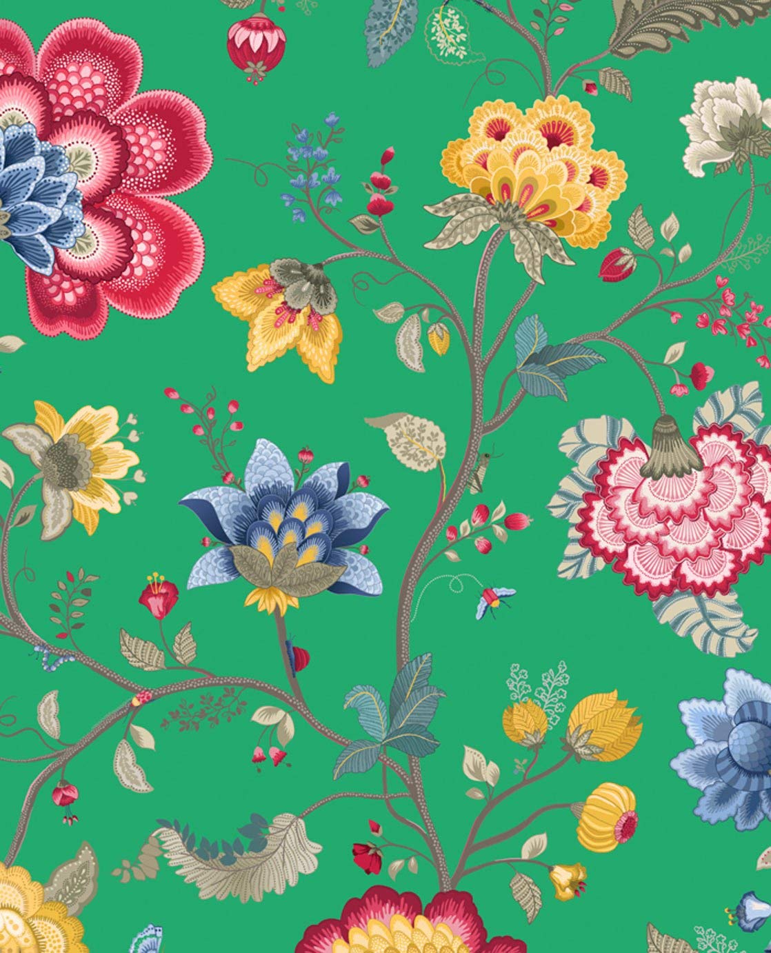 Eijffinger Non-Woven Wallpaper Eijf Finger Pip Wallpaper 341036 Green Multi-Coloured F
