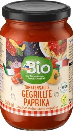 dmBio Sauce, tomato sauce grilled peppers, 325 ml