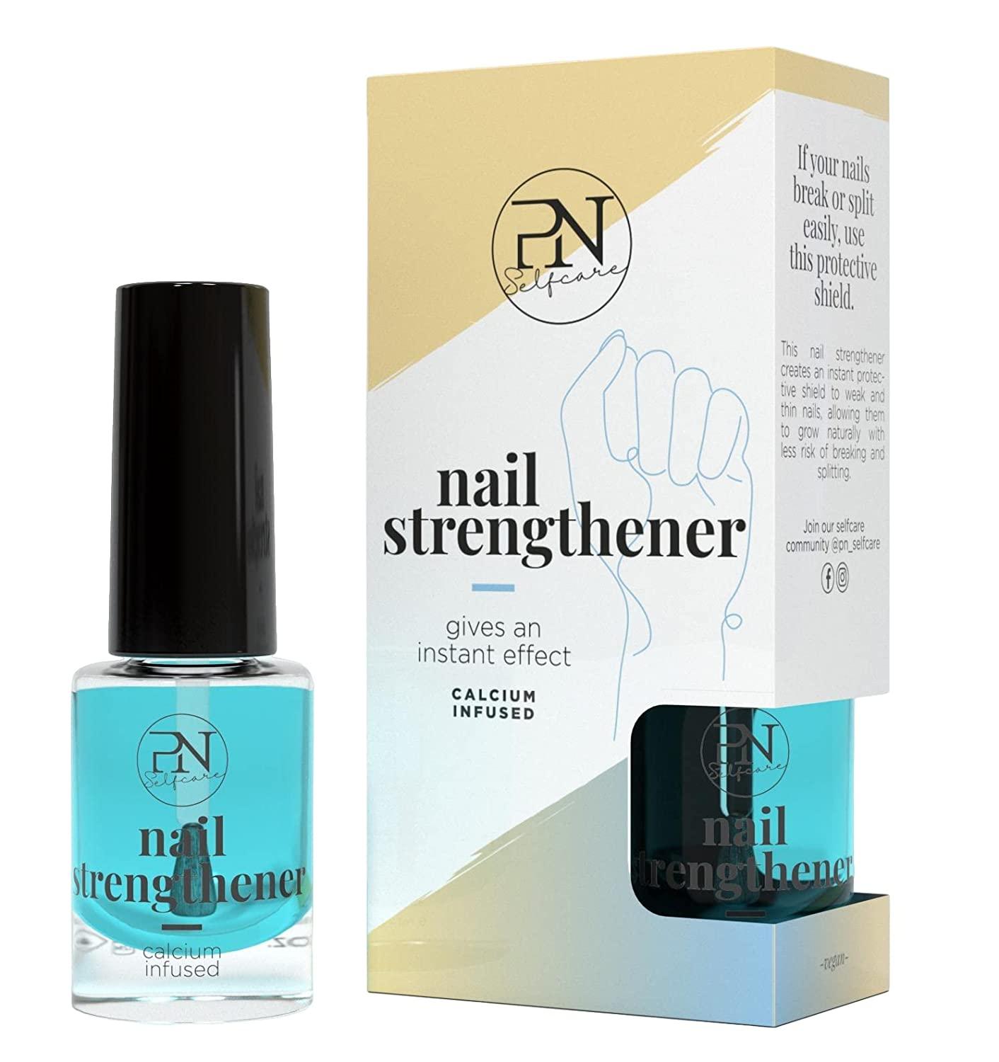 PN Selfcare Nail Growth Polish For Healthy Nails for Fingernails and Toenails Nail Care Calcium for Weak and Brittle Nails Base Nail Enhancer Transparent, ‎nude