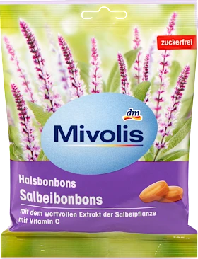 Mivolis Candy, sage candies, sugar-free, 125 g