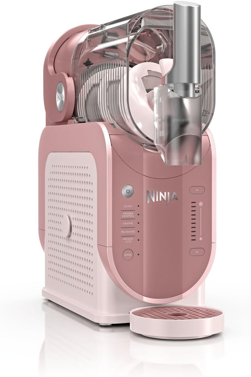 Ninja SLUSHi FS301EUPK WhisperChill Machine for Slush, Ice Cocktails, Frappé, Milkshakes & Frozen Juice, No Ice or Preparation, WhisperChill Technology, Holds 1.9 L, Pink