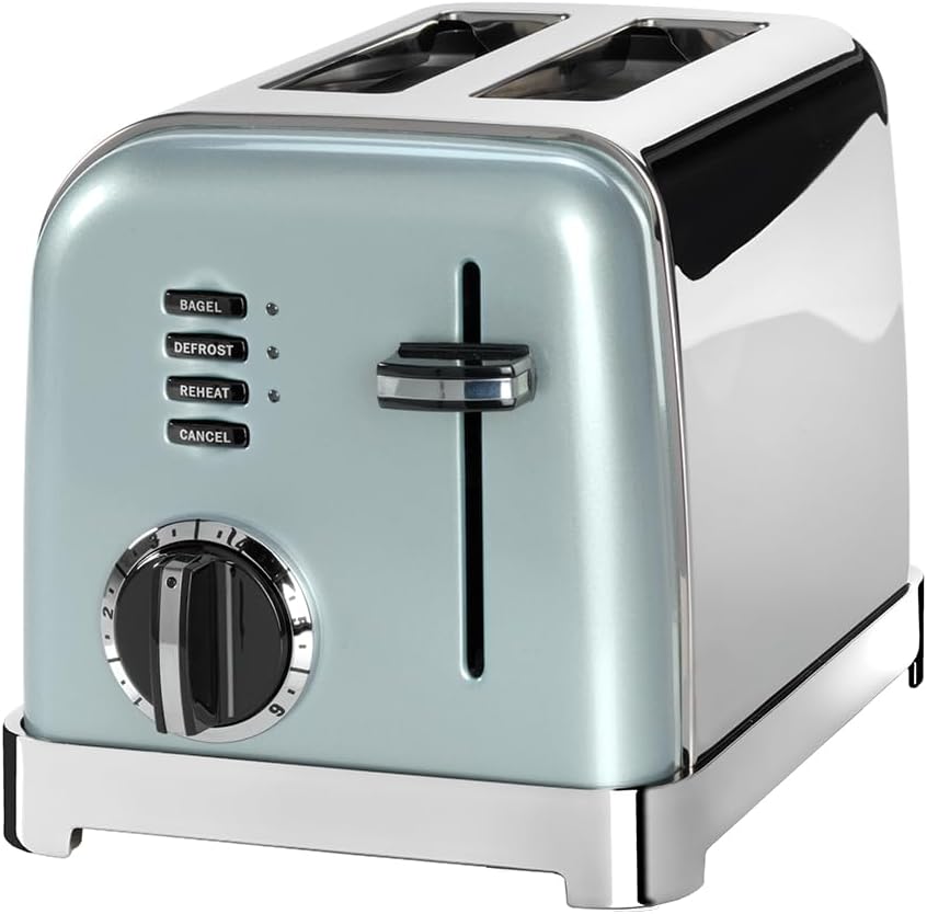Cuisinart 2-Slot Style Collection CPT160GE 2-Slot Toaster, Stainless Steel, Light Pistachio Green