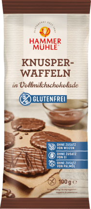 Hammermühle Crispy waffles in whole milk, 100 g