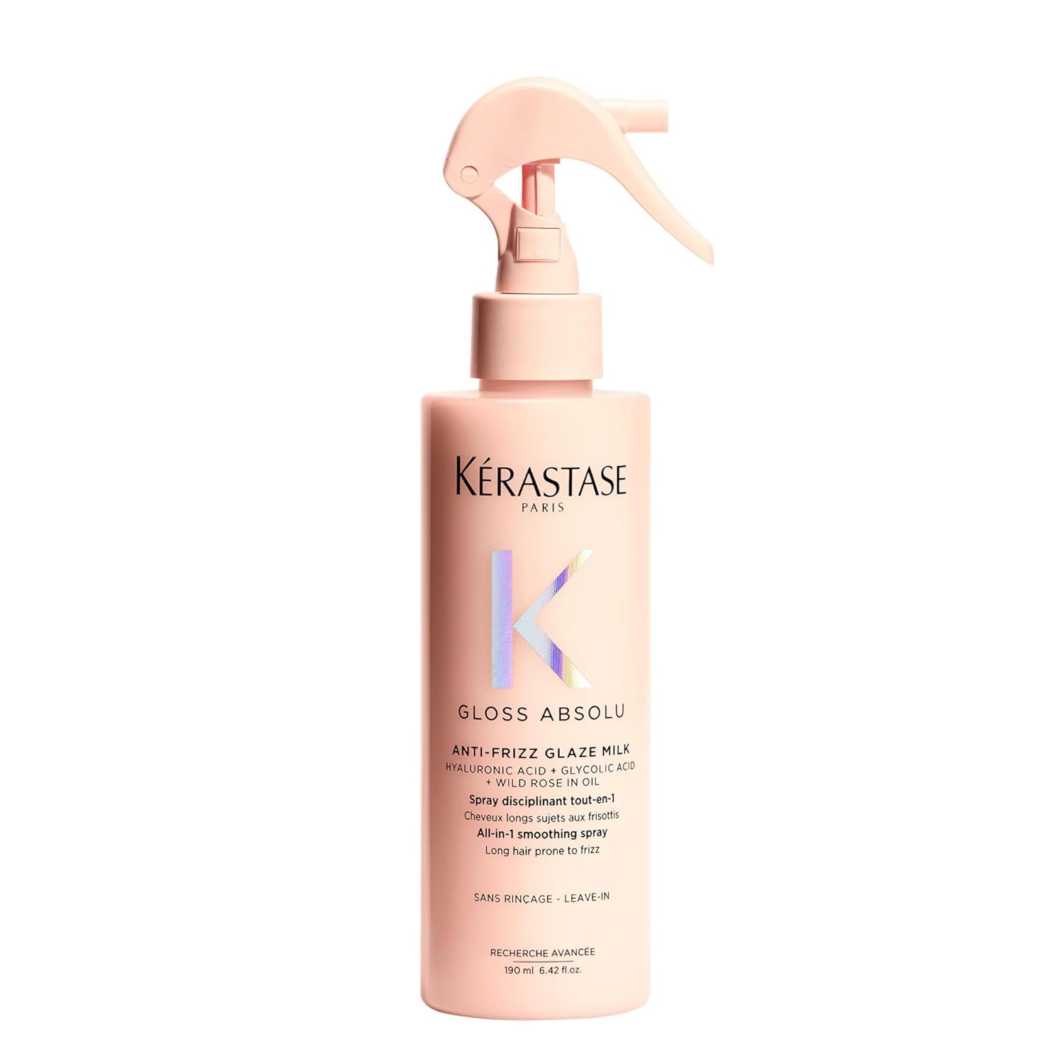 Restaxil Kérastase Gloss Absolu Anti-Frizz Glaze Milk, All-in-1 Care Spray for Long, Frizz Prone Hair, with Hyaluronic Acid, Glycolic Acid and Wild Rose Oil, Heat Protection up to 230 °C, 190 ml